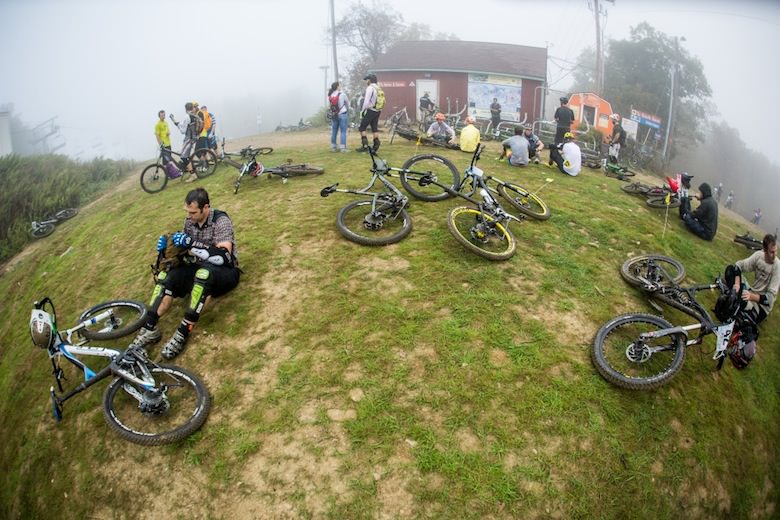Guerillas in the mist waiting for the start.