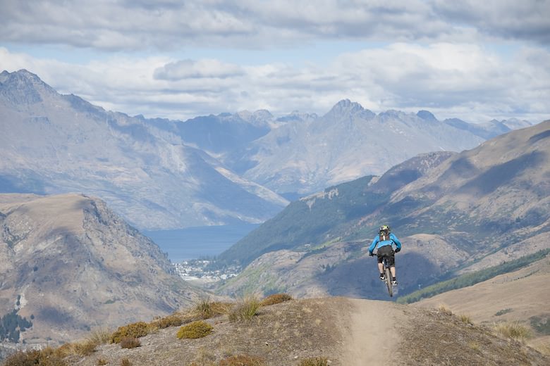 Over-the-top-and-gone-towards-Queenstown-Rude-Rock-Track-Rocjn-roll-enduro
