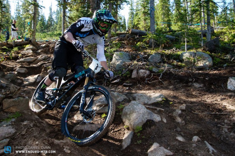 Jared Graves, riding his very popular in Colorado Yeti SB-66c, on the Trestle Downhill trail at Winter Park. 