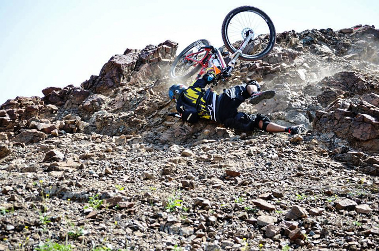 More than one rider went down in the dirt! 