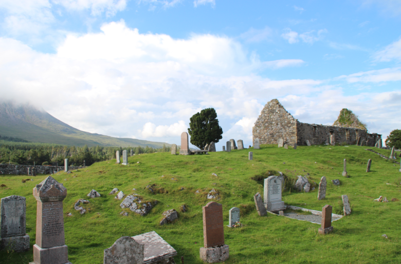 Alter Friedhof an irgendeiner Seitenstraße, Isle of Skye.