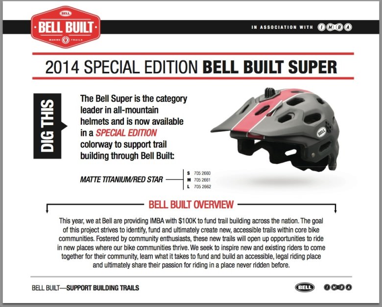 The special edition Bell Super helmet, a leader in the trail riding world. 