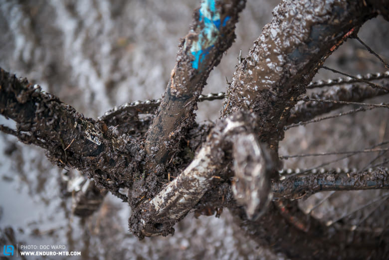 The were plenty of dirty bikes at the finish!