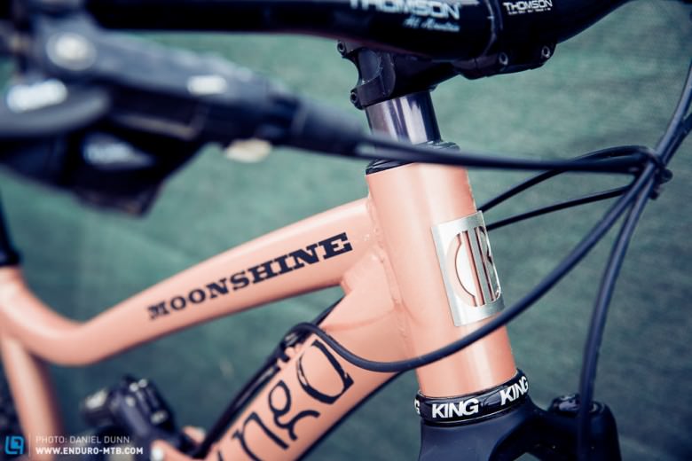 Cool head badge. The Moonshine sports the proven Chris King headset. 