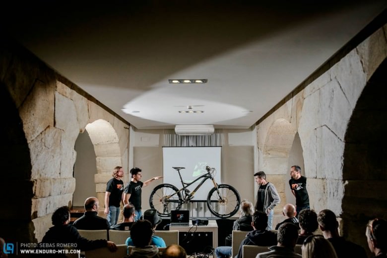 During the presentation you could hear and see the excitement about the new bike in Miguel Pina’s eyes, Brand Manager of Mondraker Bikes.