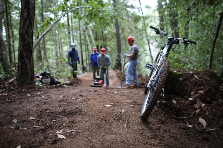 Our roots as mountain bikers. It all comes back to this: building trail. We love to play in the dirt.