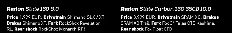 Other Versions: The Radon Slide 150 8.0 and the Slide Carbon 160 650B 10.0