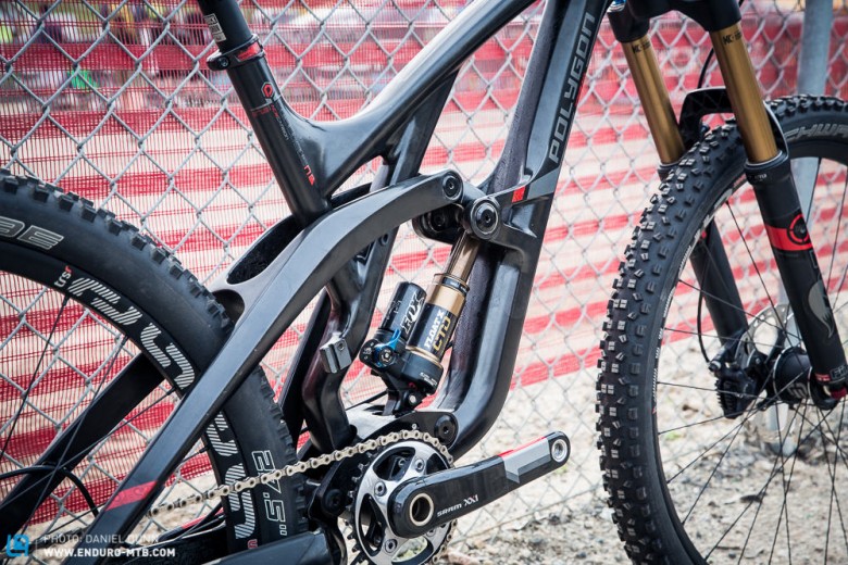 The bike's design is very unique and aggressive. Except the linkages the entire frame is made out of carbon.