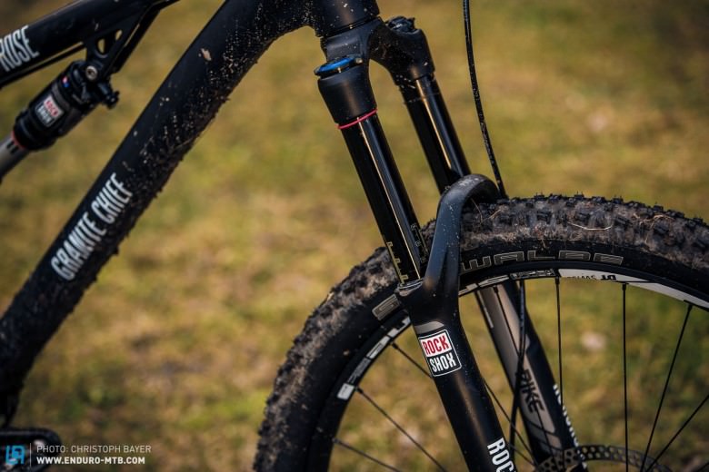 The RockShox Pike is probably the best trail fork on the market at present; the rear suspension on the Rose wasn’t quite able to keep up with the outstanding performance of the Pike. 