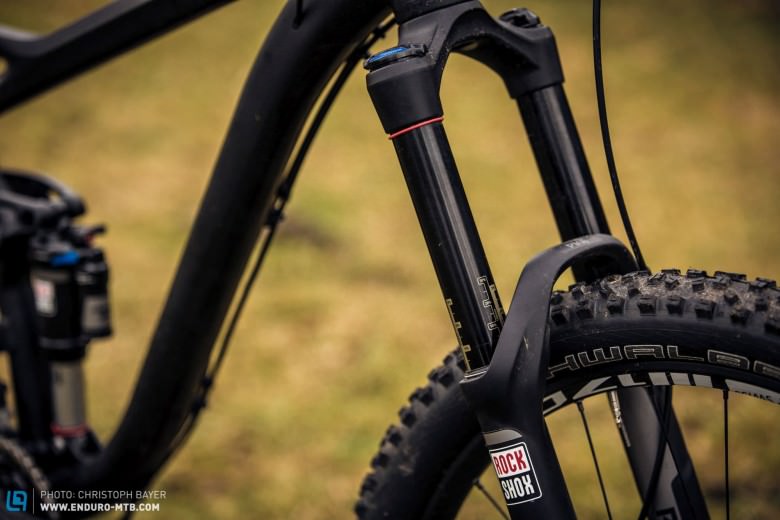 The reduced travel option on the RockShox Pike was more than welcome, especially on steep climbs.