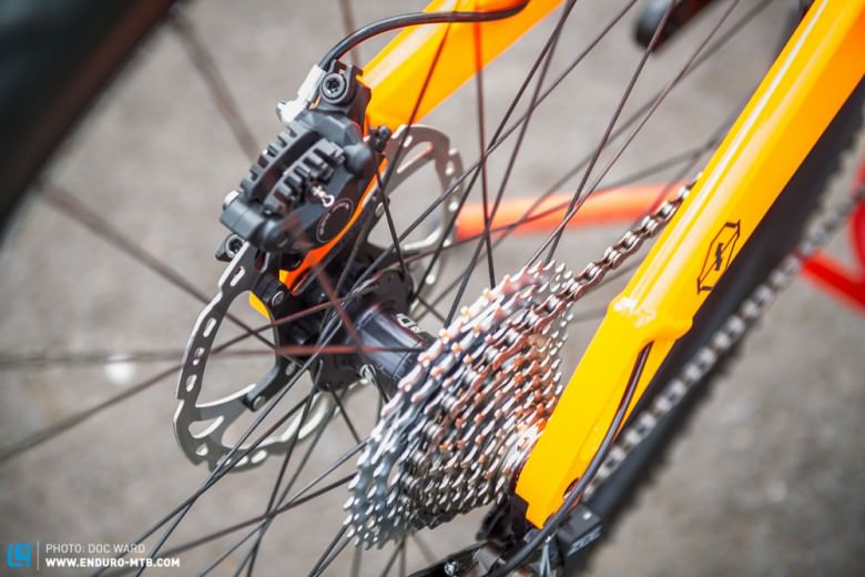 Orange have gone for the cheap to maintain 1x10 drivetrain!