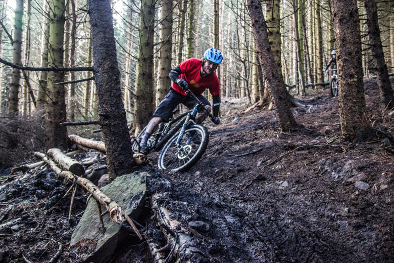 Fast and loose, if the weather is damp, riders will need solid Kung Fu to negotiate the steep natural trails!