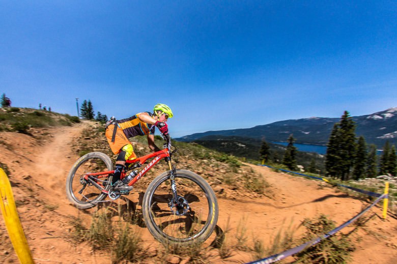 A racer rallies a turn during the first stage of the 2013 China Peak Enduro. Photo: Scott McClain, Called To Creation.