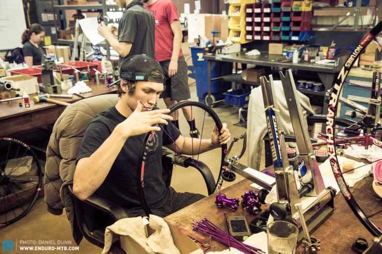 Spiegel likes to say he has a family of veteran bike mechanics, with years of experience who all have spoke wrench calluses and intimate product knowledge. Everyone at I-9 knows how to build high quality, hand built, wheels. 