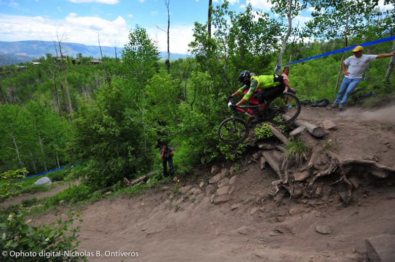 Stage 7 had some rowdy terrain, with the fastest line in the Hell's Kitchen section being a four foot drop. 