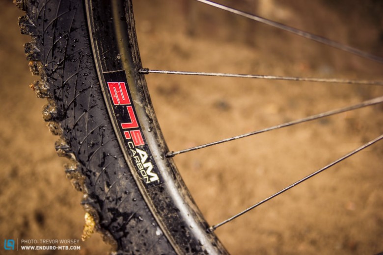 The Reynolds Carbon 27.5 AM rims have been excellent.  Staying true and making tubeless tyre swaps effortless!