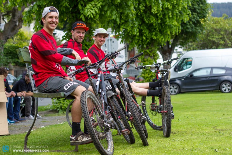 The Focus Enduro Team take some time out to enjoy the moment!