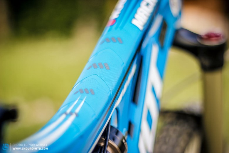 Katy is an ambassador for the All Mountain Style frame protection, so here Pivot is well protected.