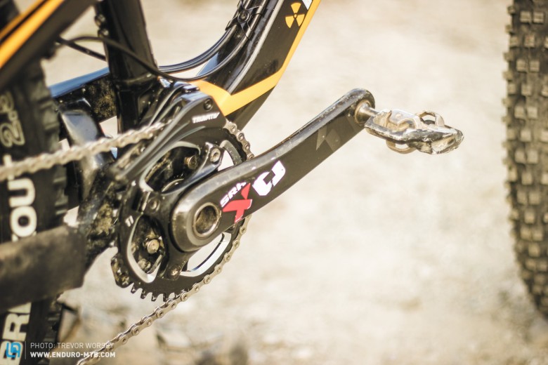 Greg ran a 36t chainring for the long Valloire stages.