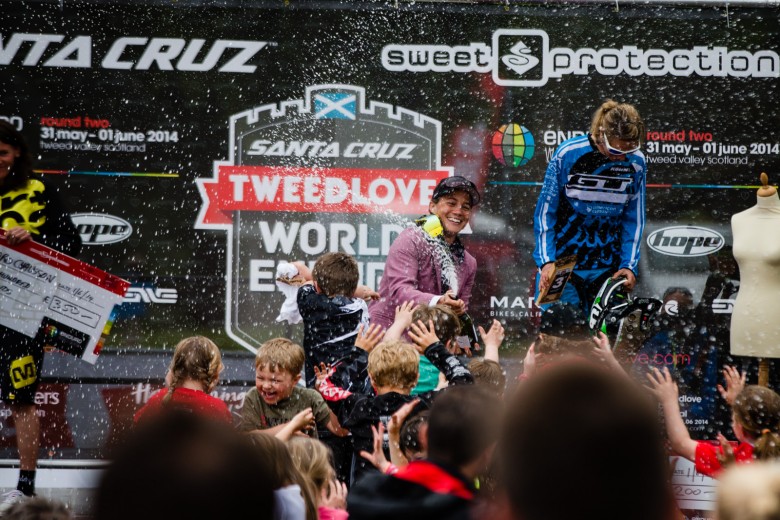 As Tracy Moseley hosed down the excited kids with champagne, this topped off the incredible weekend!