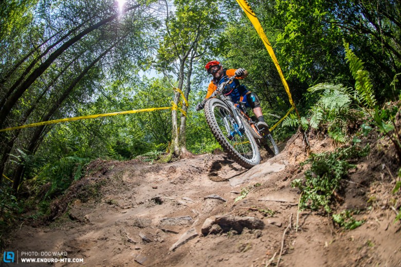In use, technical stages of Enduro racing