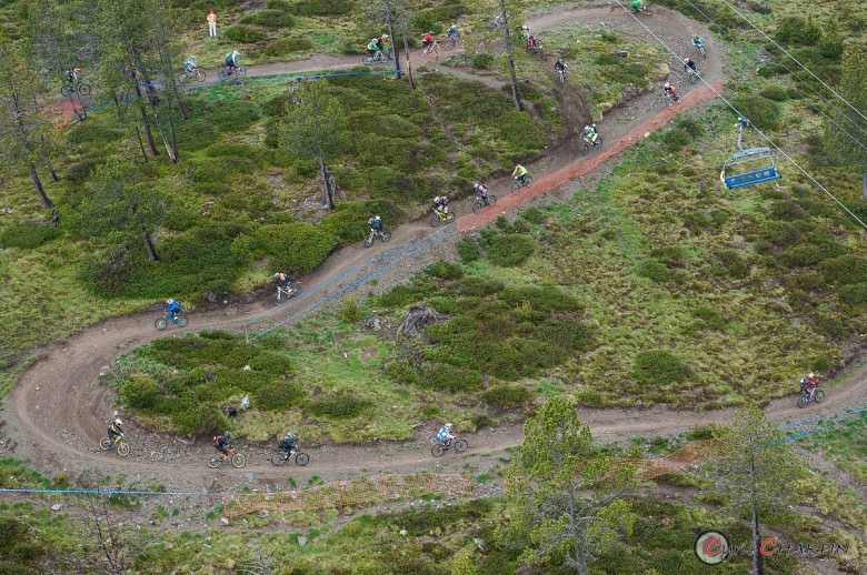One of the faster and more open trail sections in Vallnord.  Spot the 'enduro line'!