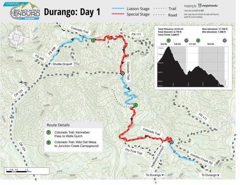 Durango Big Mountain Enduro Day 1.