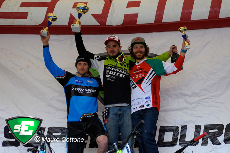 Ben Cruz in front of Marco Milivinti and Alex Lupato, who finished third.