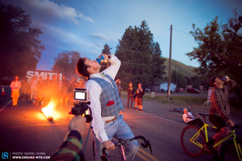 Every good mountain bike story starts with something being set on fire. By someone in a costume. Who may or may not shotgun a beer. 