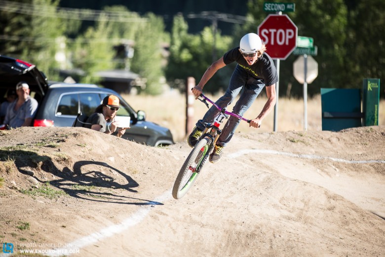 Kelley wasn't finished for the weekend, and showed up at the Idaho State Pump Track Finals. 