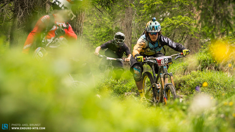 Auch Ludovic May vom Canyon Factory Enduro Team gibt ordentlich Gas.