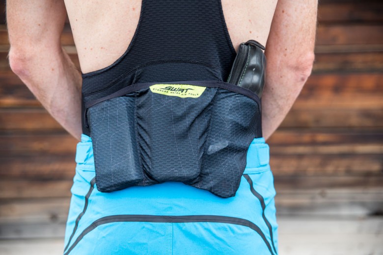 SWAT bib holds cargo, dropping over the waist of the short. Photo: Doran. 