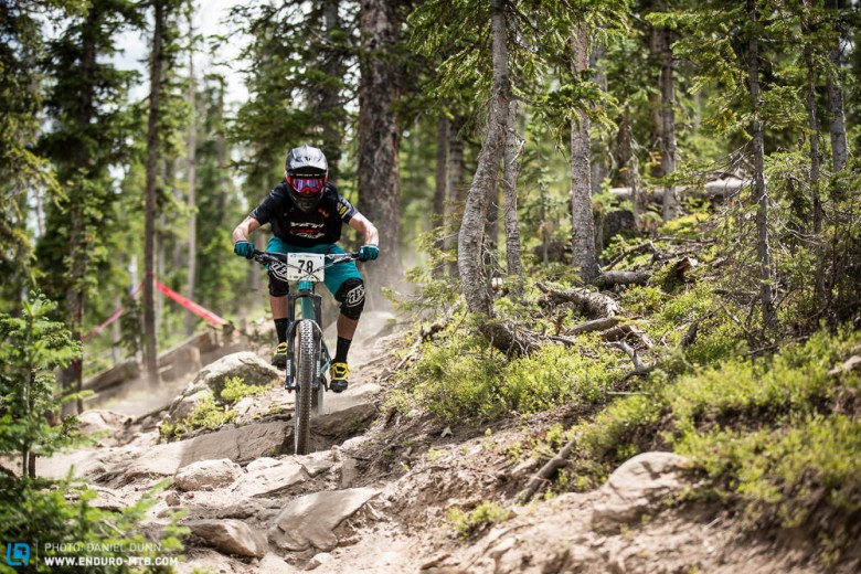 Nate Hills, feeling fresh on a brand new Yeti SB5c, is in the hunt. Top 20. 
