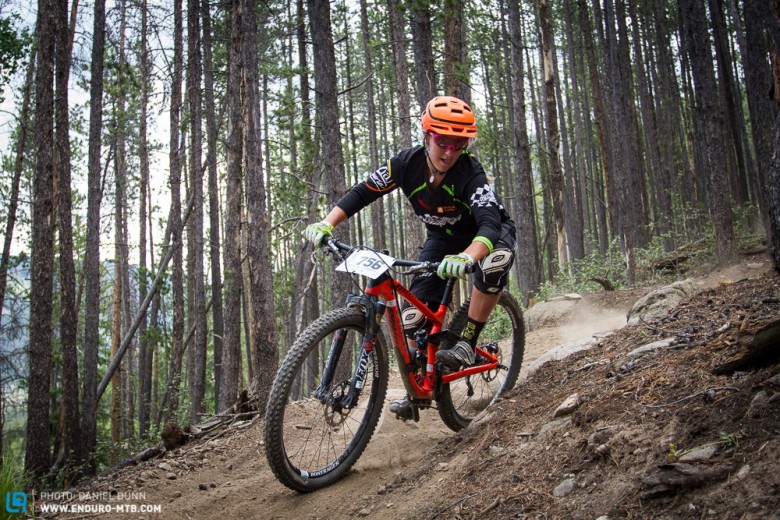 Brittany Clawson isn't afraid to stick her tongue out to rugged courses.