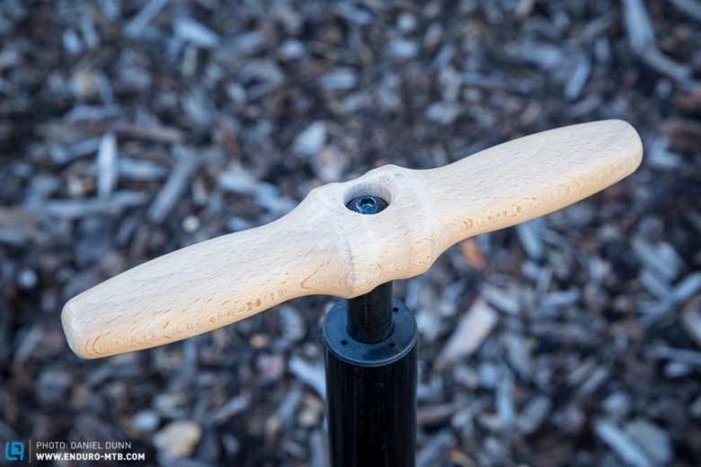 A good solid wooden handle that feels great in your hand, and will get better with time. 
