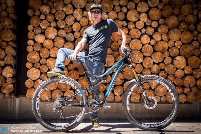 Always a rock star, Cody Kelley with his Specialized Stumpjumper EVO 29".