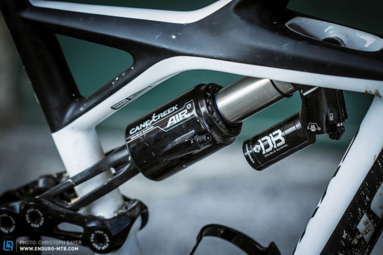 Request program. The Cane Creek Double Barrel shock gives the rider the perfect opportunity to set up his bike the way he wants it. Whether using the separate high and low speed compression and rebound damping, or  by reducing the volume of the air chamber, the adjustment possibilities know no bounds.