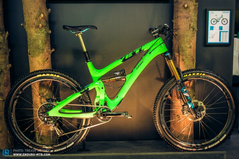 The striking new Yeti SB6c in the new green colour scheme.  It is also available in black and turquoise.