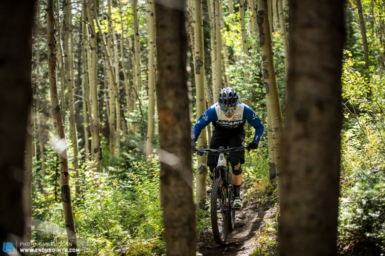 Josh Carlson having fun, staying upright, and training for Finale Ligure, Italy, the final round of the EWS. 