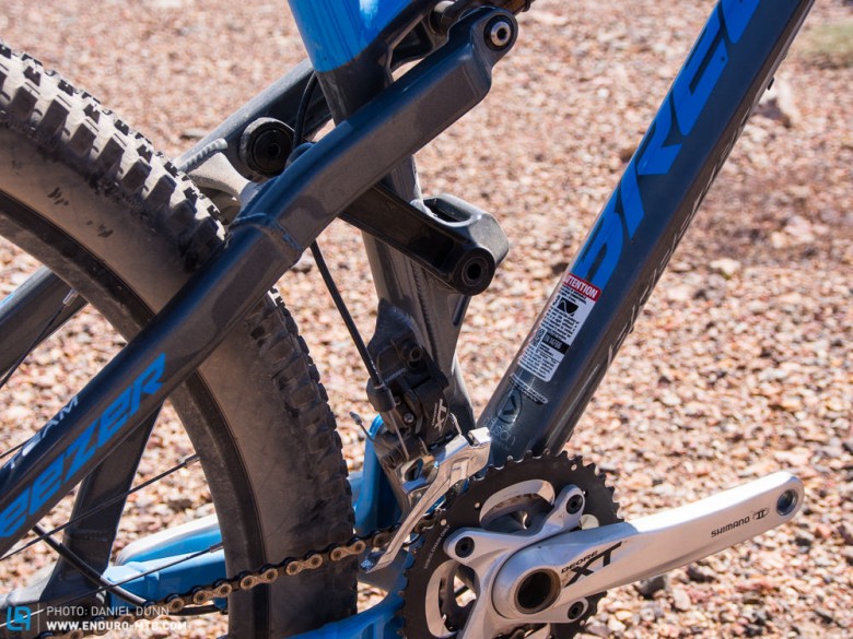 Shimano XT cranks, shifters , derailleurs, and brakes round out the build kit. 