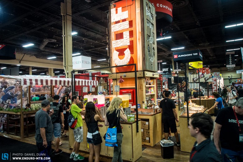 Clif Bar kept a lot of hungry conventioneers going throughout the three days of Interbike. Fuel isn't just for exercise. 