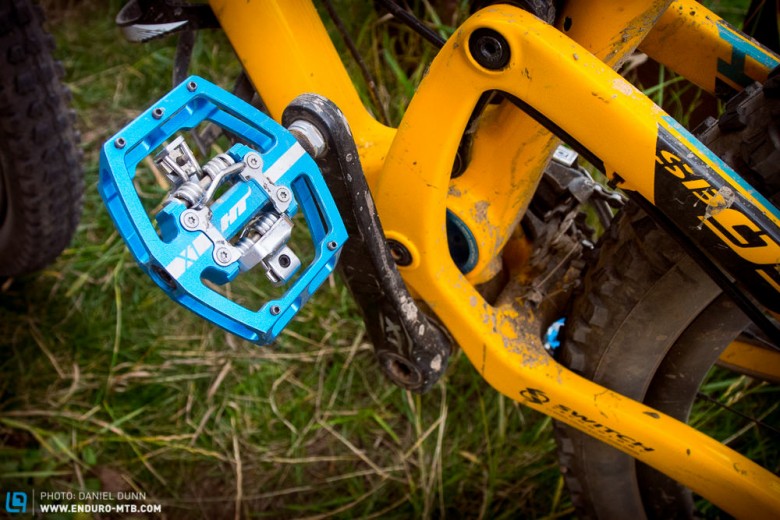 X1 pedals mounted up on the Yeti SB95 test bike of US Editor Daniel Dunn. 