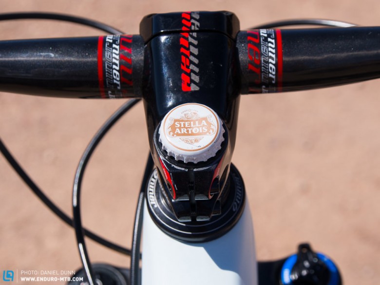 Custom beer bottle top cap lets you know what you'll be doing after the ride. 