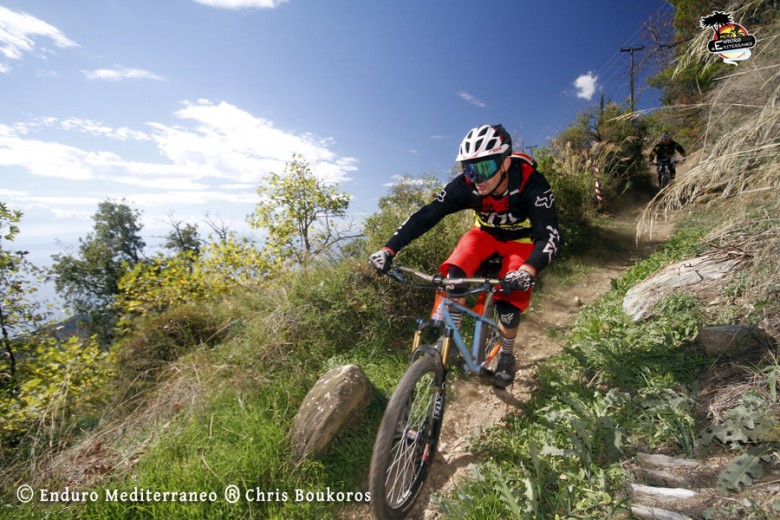 One of the 20 riders tackling the course on a hardtail!