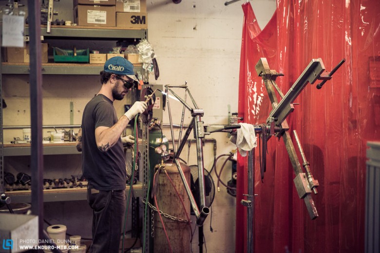 The in house brand of Chris King, Cielo frames have a 60 day turnaround after order. King started building frames at the same time as headsets, but headset sales took off, and frame building got shelved for 30 years. 