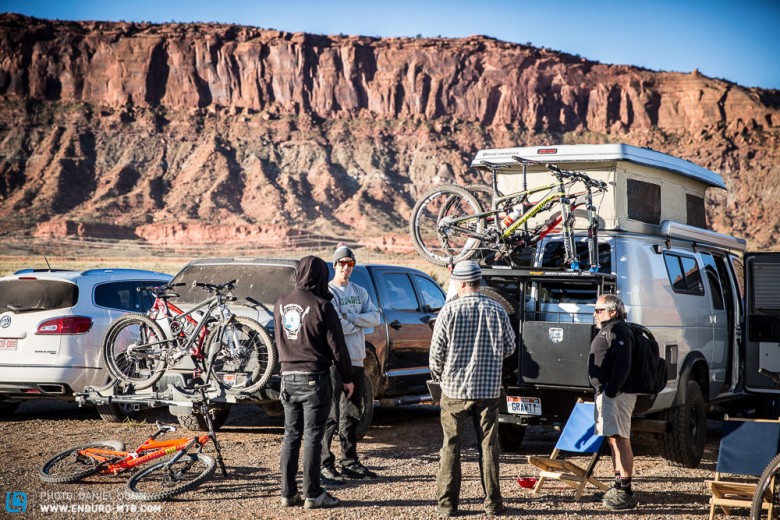 Waiting for the gates to open. Lots of different travel styles and camper vans were spotted in the parking lot. Get inspired for your next purchase that isn't a bike. 