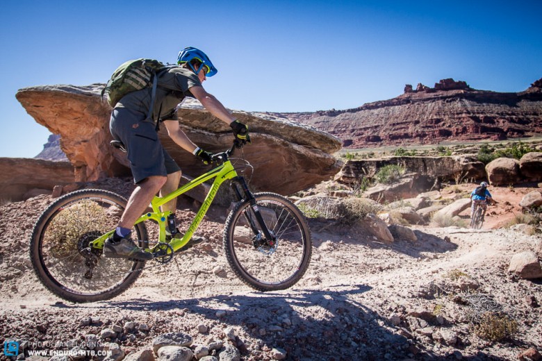 Robb loved the Transition Scout and said it might be the perfect bike for rough Moab terrain. 