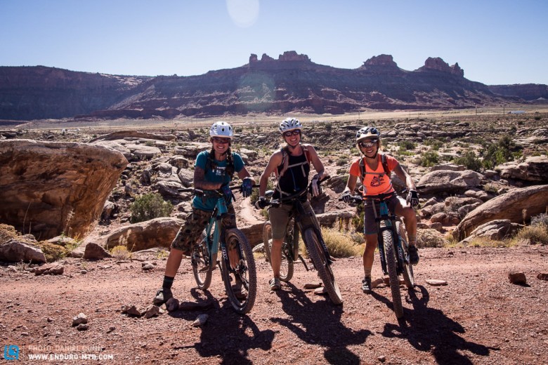 A Yeti crew in action, with one SB6c and two SB5c bikes being ridden here. 