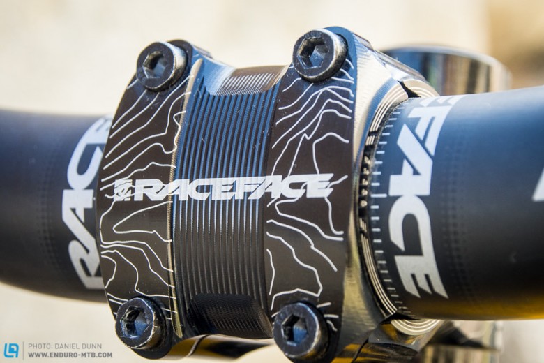 The Atlas 35 Stem from Race Face is their beefiest, still weighing in at a svelte 160 grams in 50mm length. 
