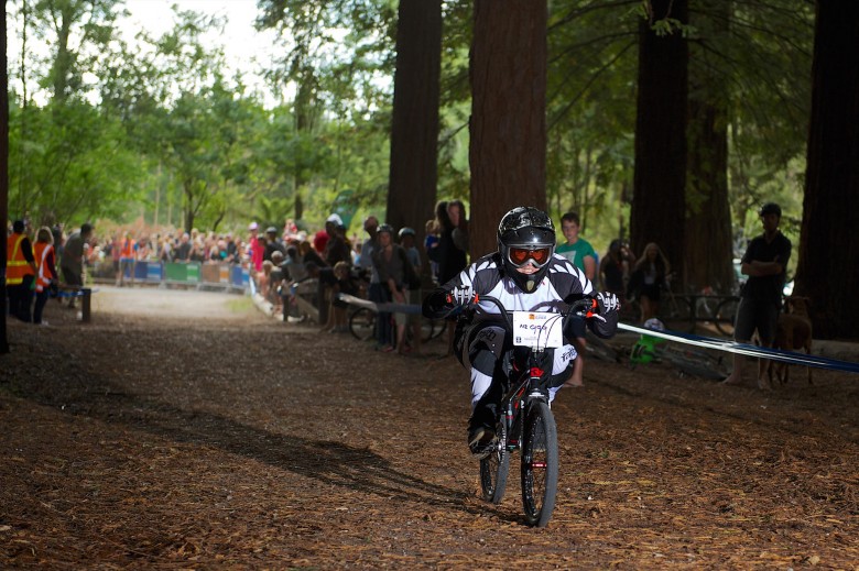 Chris Newson took out the small bike category on a BMX and rocking the Kiwi kit. 